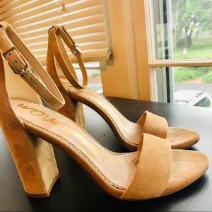 Sam Edelman Yaro Nude Suede Block Heel Sandal